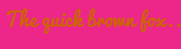 Image with Font Color CC6600 and Background Color ED268A